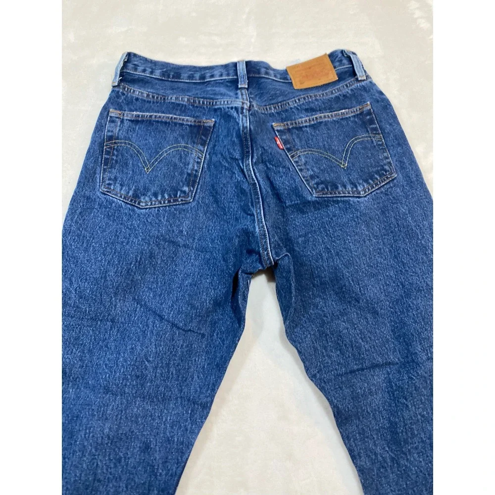 Levi's Premium 501 Original Fit Jeans Mens 30x28 Blue Denim Button Fly Straight